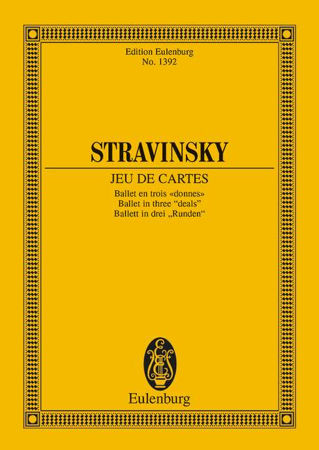 Stravinsky: Jeu De Cartes (Study Score) published by Eulenburg